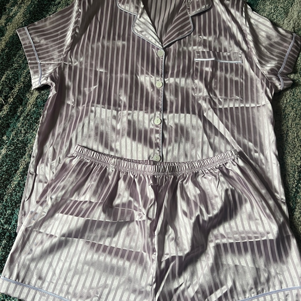 Purple Classic Pajama Set Intimates Sleepwear